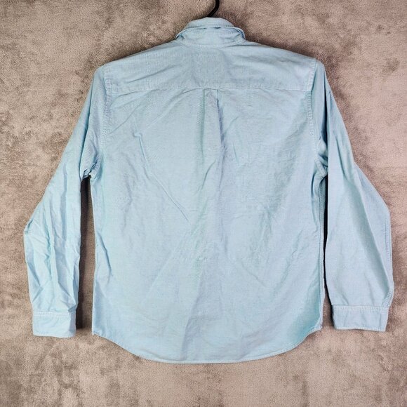 Men's Gap Light Blue Shirt Long Sleeve Button Down 100% Cotton Size L - Picture 8 of 11